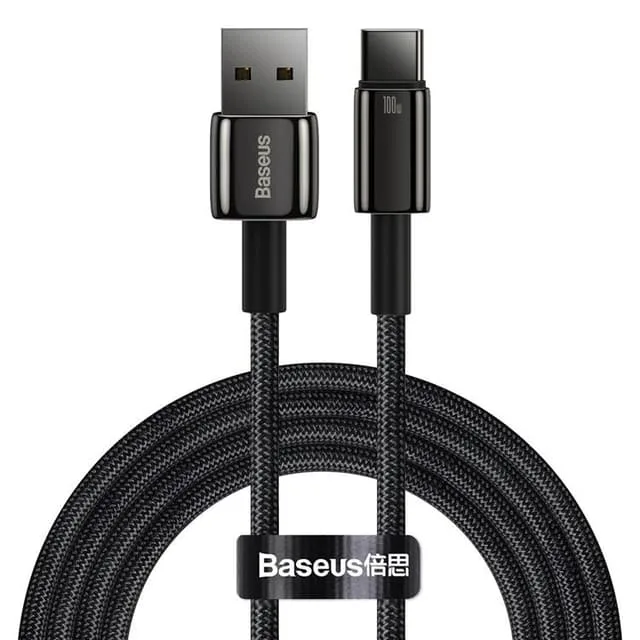 Baseus Tungsten USB-C till USB-A kabel 100W 2m