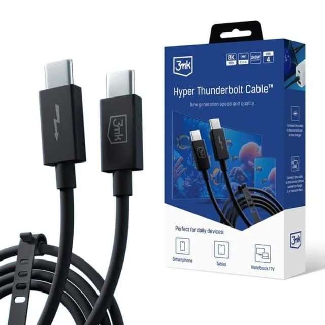 3mk Hyper ThunderBolt 4 Pro Cable 240W 1.0m