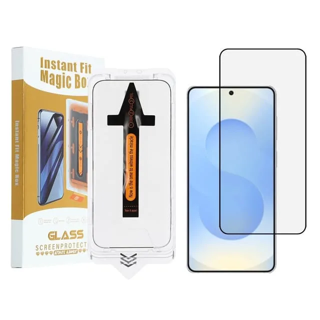 SKALO Heltäckande Skärmskydd Härdat glas Monteringsram för Samsung Galaxy S26