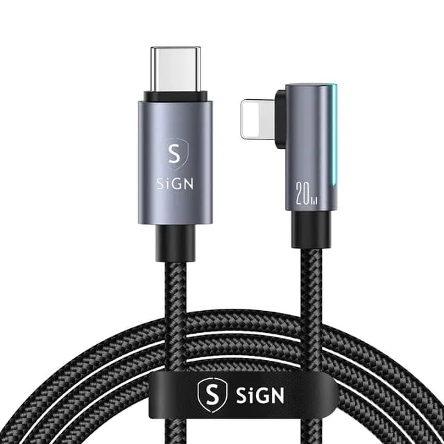 SiGN USB-C till Lightning Kabel 2m, 20W