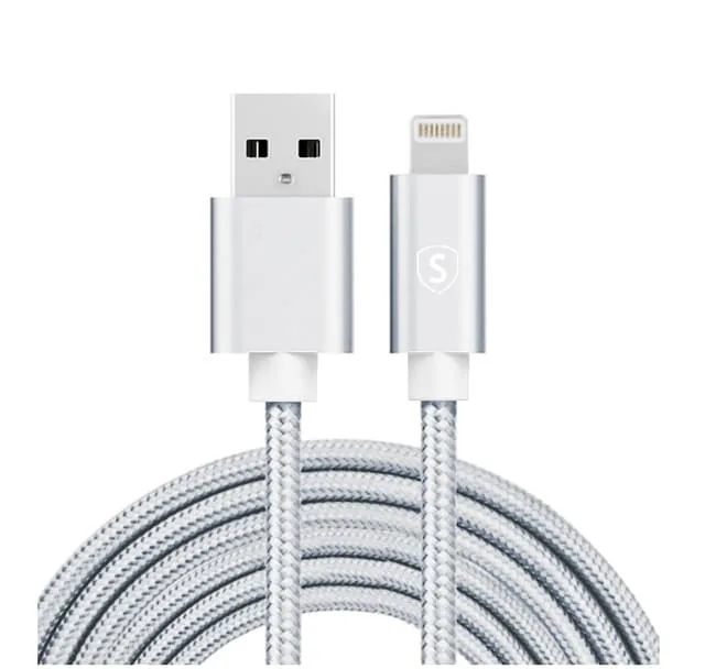 SiGN USB-A till Lightning kabel 2.1A 2m Nylon