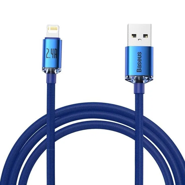 Baseus Crystal USB-A till Lightning kabel 2m
