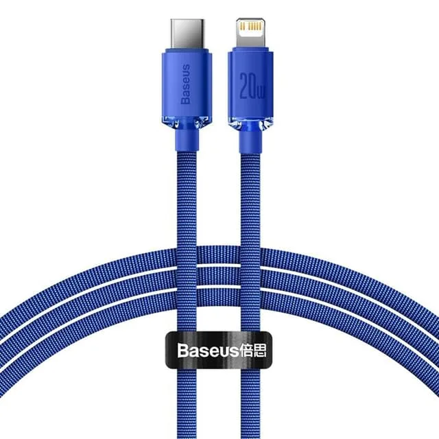 Baseus Crystal USB-C till Lightning kabel 20W 1.2m