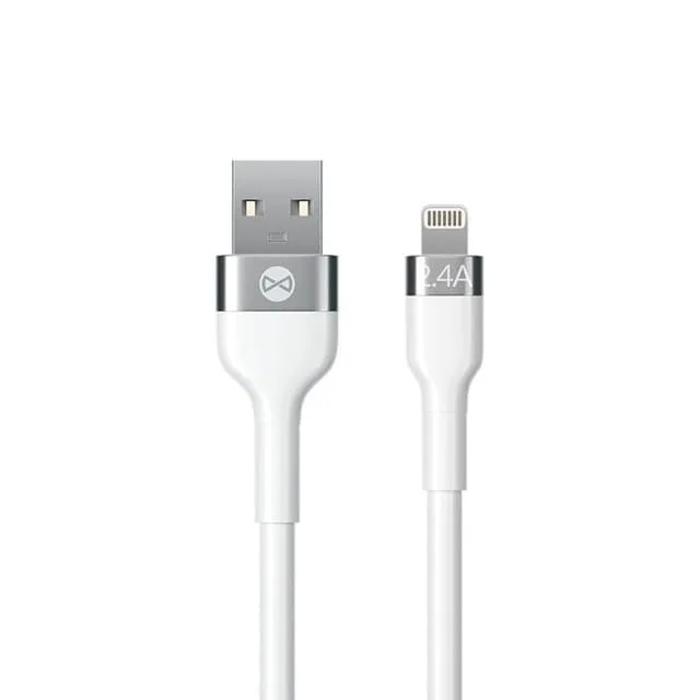 Forever Flexible USB-A till Lightning kabel 1m 2.4A