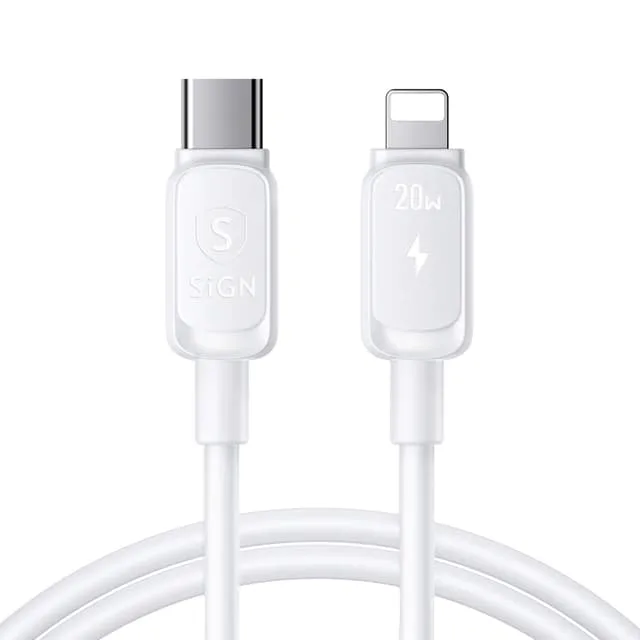 SiGN USB-C till Lightning Kabel 20W 0.25m