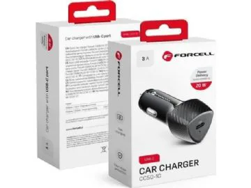 ForCell CARBON billaddare Typ C 3.0 PD20W CC50-1C svart (Totalt 20W)