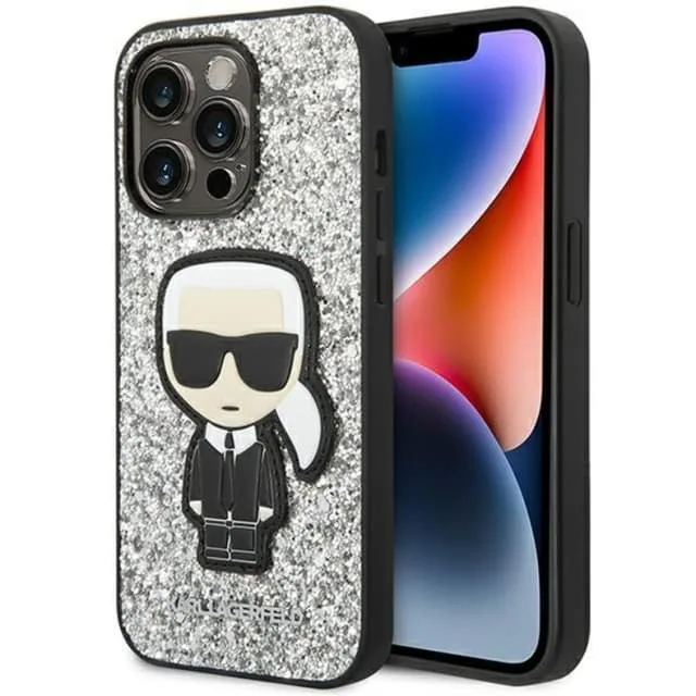 Karl Lagerfeld iPhone 14 Pro Max Skal Glitter Flakes Ikonik