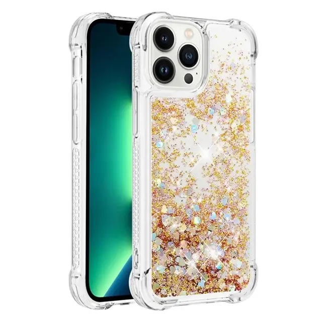 OEM iPhone 14 Pro Max Skal Liquid Floating Glitter
