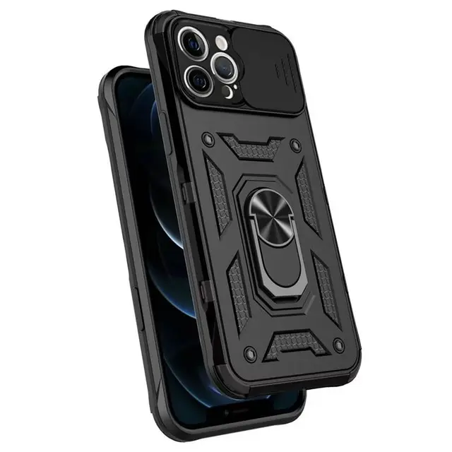OEM iPhone 14 Pro Skal Kameraskydd Kickstand