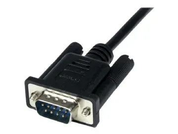 StarTech.com 1 m svart DB9 RS232 seriell nollmodemskabel