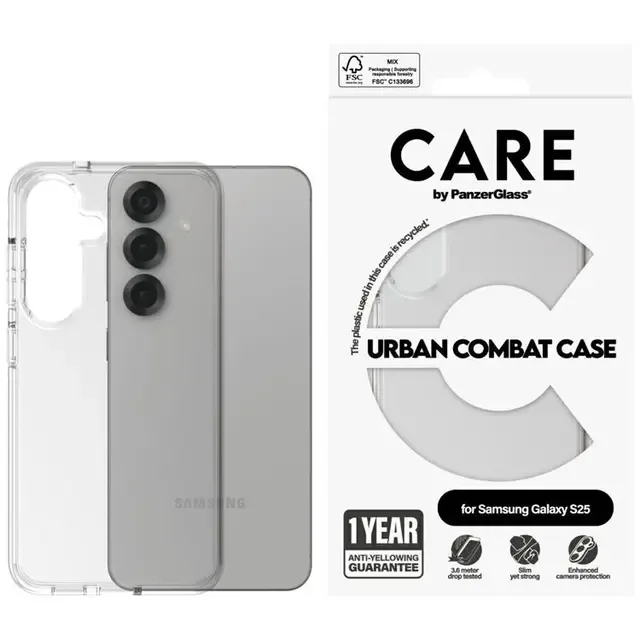 PanzerGlass CARE By PanzerGlass Mobilskal till Galaxy S25 Urban Combat