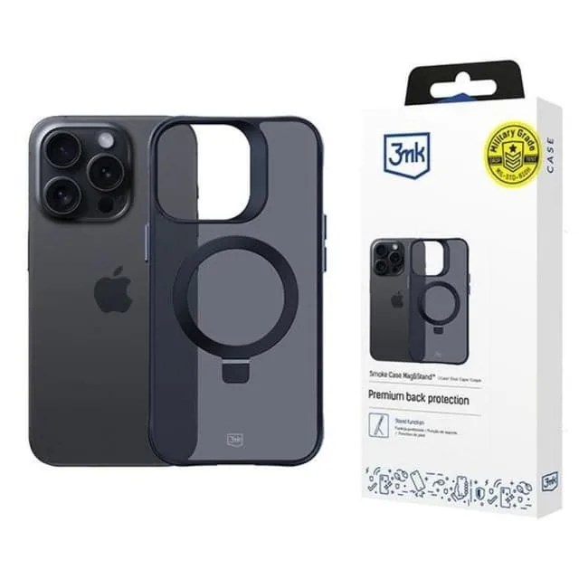 3MK Mobilskal till iPhone 15 Pro MagSafe Smoke Stativ