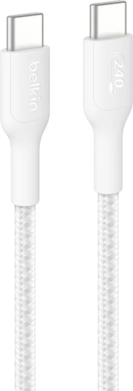 Belkin 240W USB-C laddningskabel (vit)