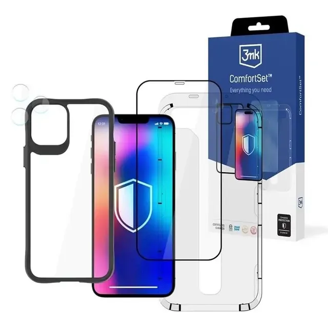 3MK [4 PACK] iPhone 12 Pro Skyddspaket Comfort Set