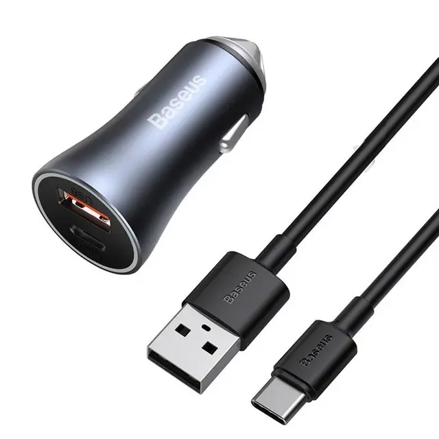 Baseus Golden Billaddare USB/USB-C 40 W USB-C Kabel
