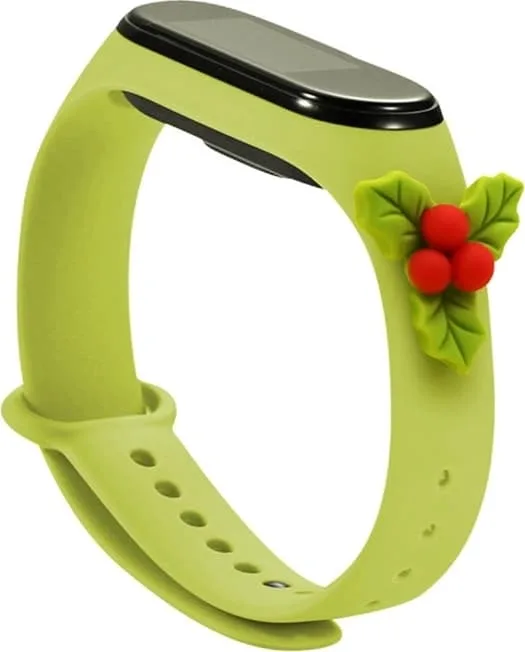 Xiaomi Mi Smart Band 5/6 Silikon Strap Xmas Mistletoe