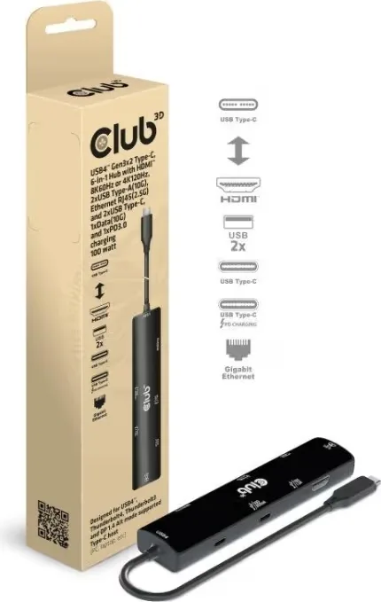 Club 3D 6-in-1 Hub Dockingstation