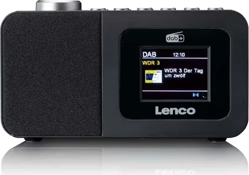Lenco DAB+/FM-radioväckarklocka med färgdisplay, sleeptimer och dubbel alarmfunktion