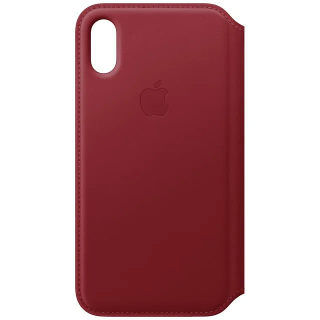 Apple iPhone Xs läder foliofodral