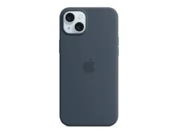 Apple iPhone 15 Plus silikonfodral med MagSafe, blå