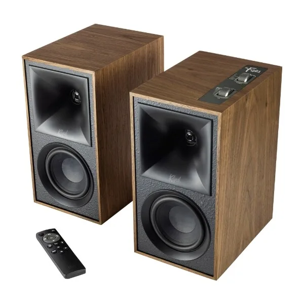 Klipsch The Fives aktiva högtalare valnöt