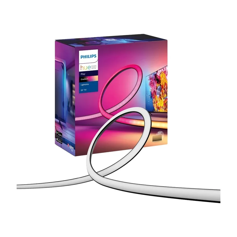 Philips Hue Play Gradient Lightstrip 75": LED-ljusslinga inomhus, nätaggregat inkluderad, Philips Hue White and Color, Z
