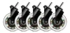 DELTACO Rainbow Rubber Casters for Gaming Chair