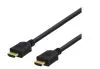 DELTACO Premium High Speed HDMI kabel, 4K i 60Hz, HDR, 0,5m, svart
