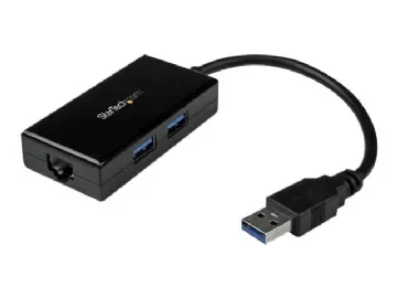 StarTech.com USB 3.0 till Gigabit-nätverksadapter med inbyggd USB-hubb
