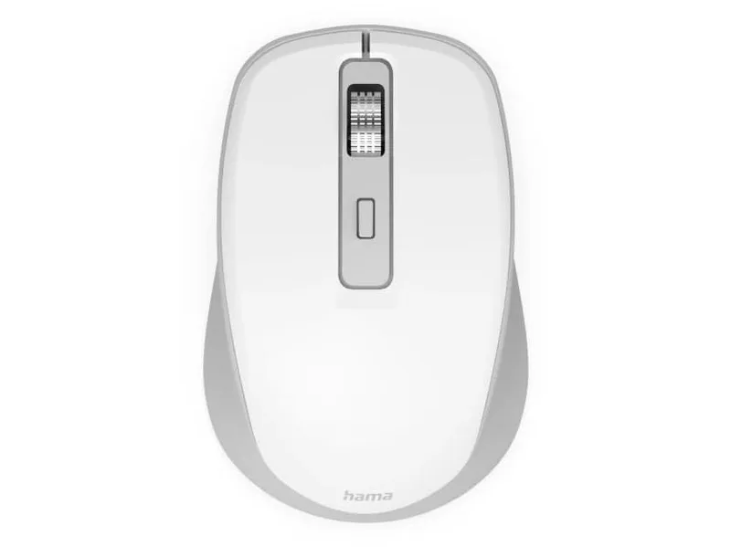 Hama WM-450, högerhand, Optisk, Trådlös RF + Bluetooth, 1600 DPI, Vit