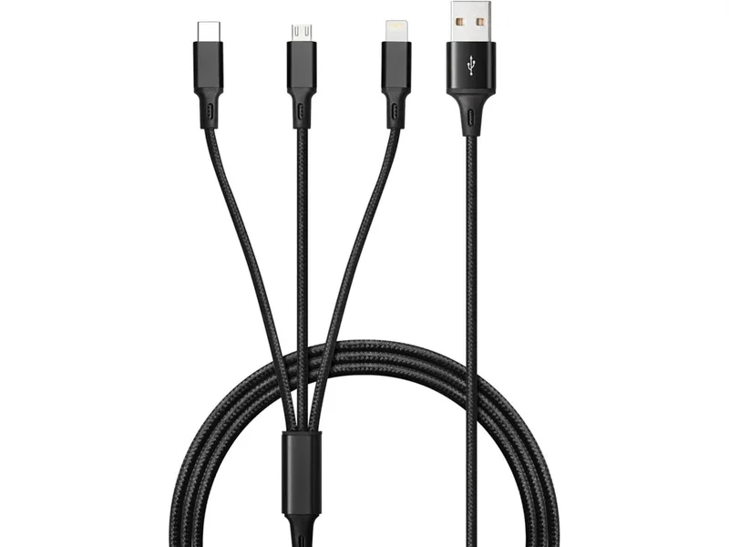 ANDERSSON Micro-USB/USB-C/Lightning till USB-A kabel 1m