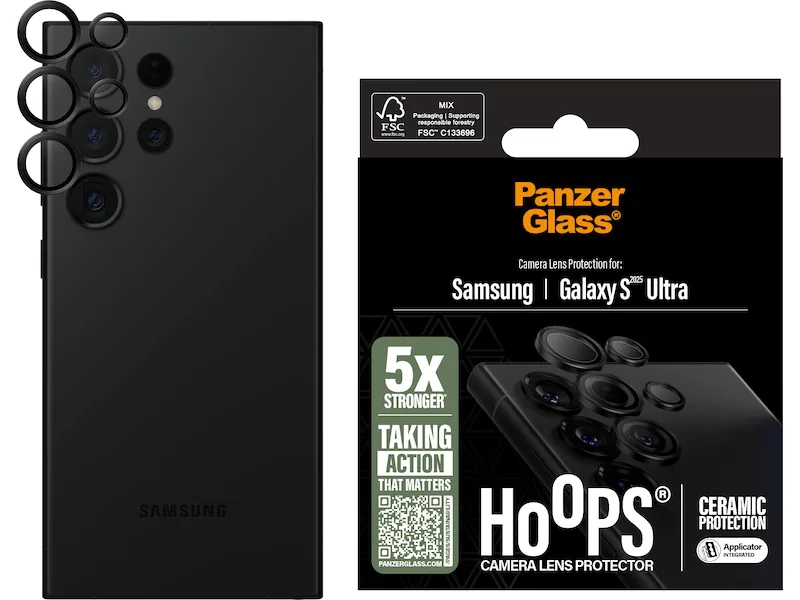 PANZERGLAS s Galaxy S25 Ultra Hoops Ceramic Linsskydd