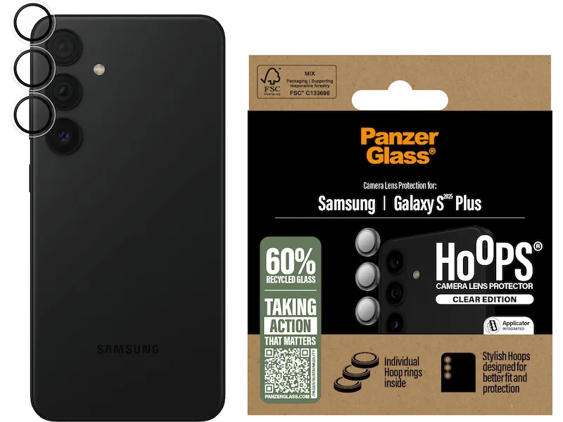 PANZERGLAS s Galaxy S25+ Hoops Linsskydd