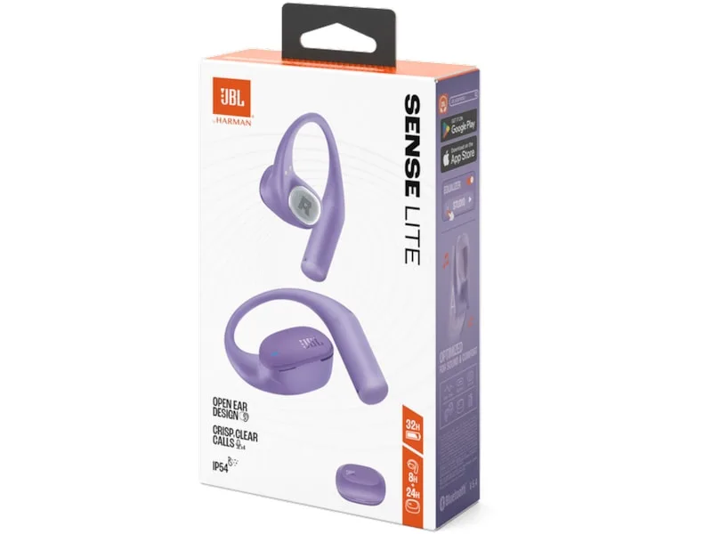 JBL Sense Lite trådlösa hörlurar, Open-Ear (purpur)