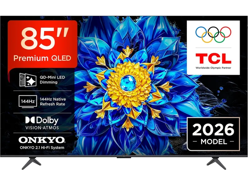 TCL T8D 85” 4K QD-Mini LED Smart TV (2026)