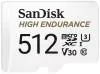 SanDisk High Endurance videoövervakning 512 GB microSDXC-kort + SD-adapter, upp till 100 MB/s, klass 10, U3, V30