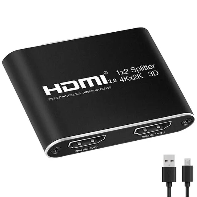 HDMI splitter 1x2 för 2 skärmar