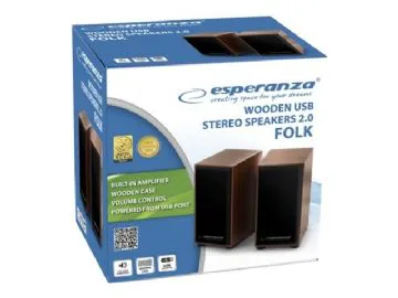Esperanza 2.0 FOLK högtalarset 2.0 kanaler 6 W Trä