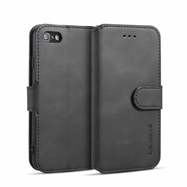 iPhone 7/8 mobilfodral PU-läder Svart