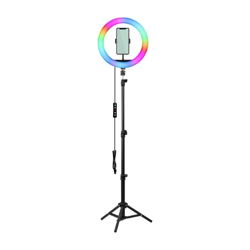 Dacota Platinum 25 cm RGB ringlampa med stativ