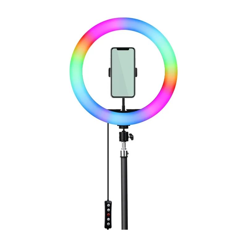 Dacota Platinum 33 cm RGB-ringlampa med stativ och
