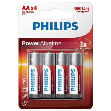 Philips 4-pack Philips AA-Batteri Power Alkaline