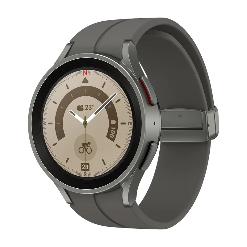 Samsung Galaxy Watch5 Pro 3,56 cm (1.4") Super AMOLED 45 mm Numérique 450 x 450 pixels Écran tactile Titane Wifi GPS (