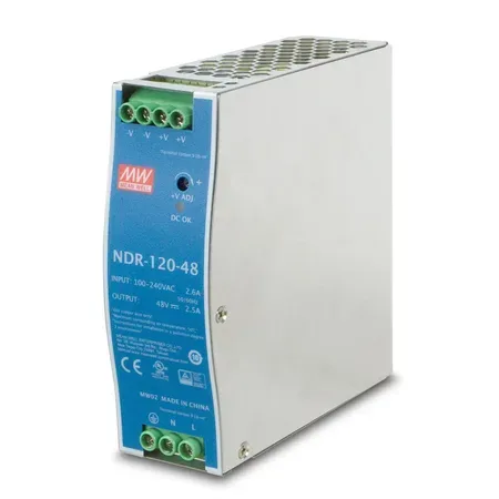 PLANET PWR-120-48 enhed til strømforsyning 120 W Blå, Grå