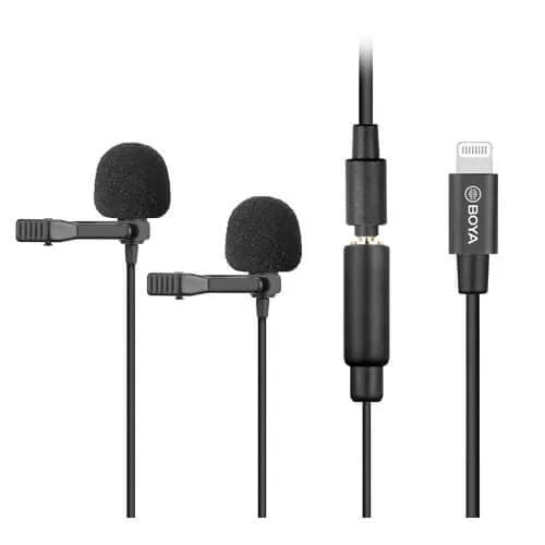 BOYA Mikrofon BY-M2D Lavalier Lightning Dual iOS 6m