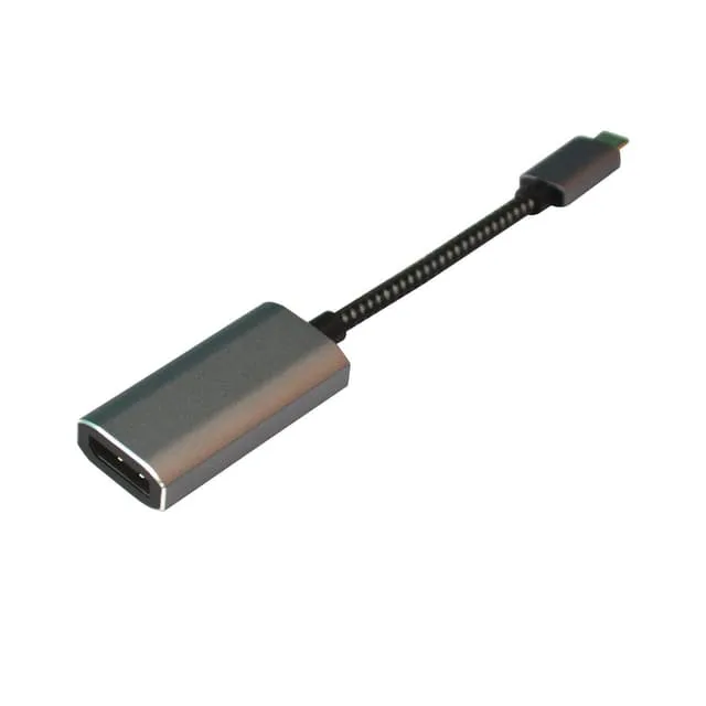 NÖRDIC USB C till Displayport adapter 8K i 60Hz 32,4Gbps Stöd för 3D och HDCP 1.4 och 2.2 Aluminium Space Grey