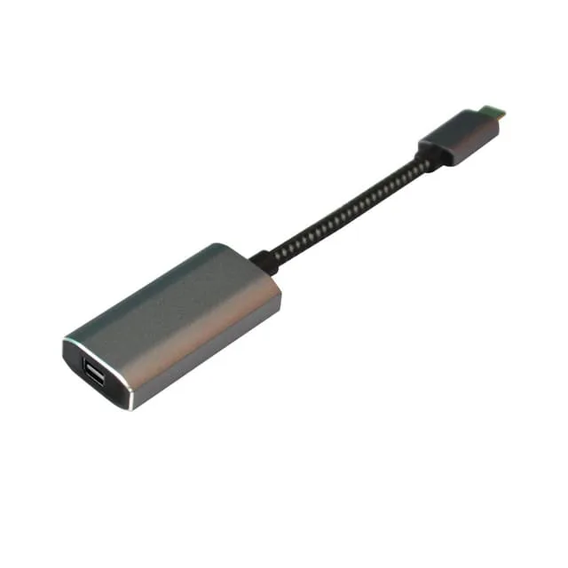 NÖRDIC USB C till Mini Displayport adapter 8K i 60Hz Stöd för 3D och HDCP 1.4 och 2.2 10cm Aluminium Space Grey