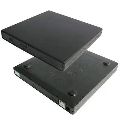Extern CD-läsare USB Slim – tunn design, 24x läshastighet, kompatibel med Windows, Mac och Linux