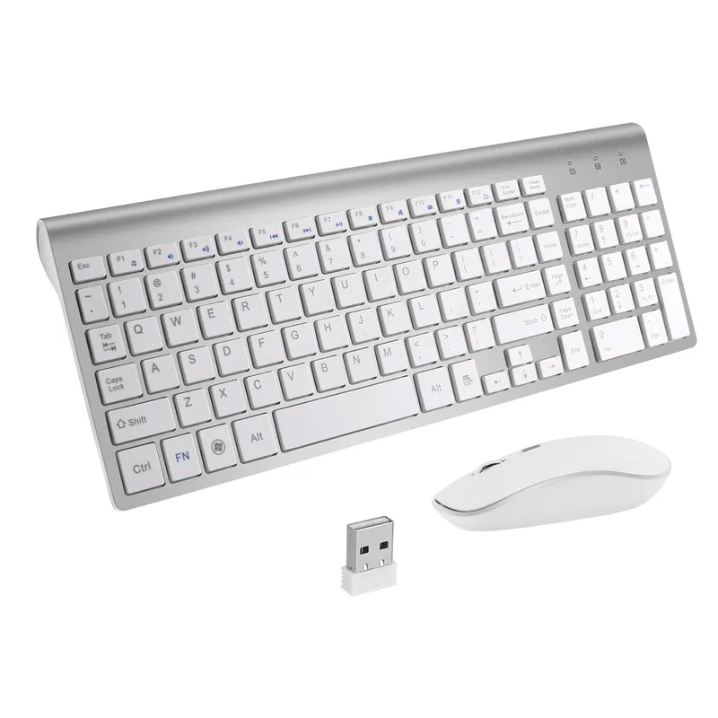 Trådlöst tangentbord och mus-combo Silver