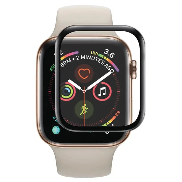 Panzer Curved skärmskydd Silicate Back Apple Watch 4 40mm (svart)